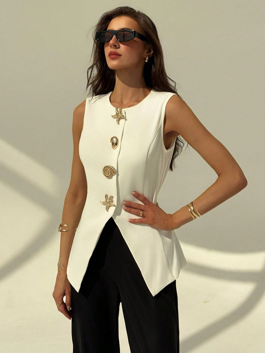 ESSENZA Vest Metalen Decor Blazer