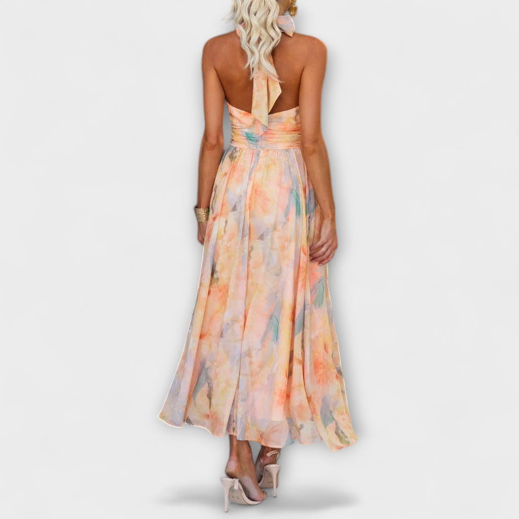Ivy Luxe Maxi-jurk met aquarelprint