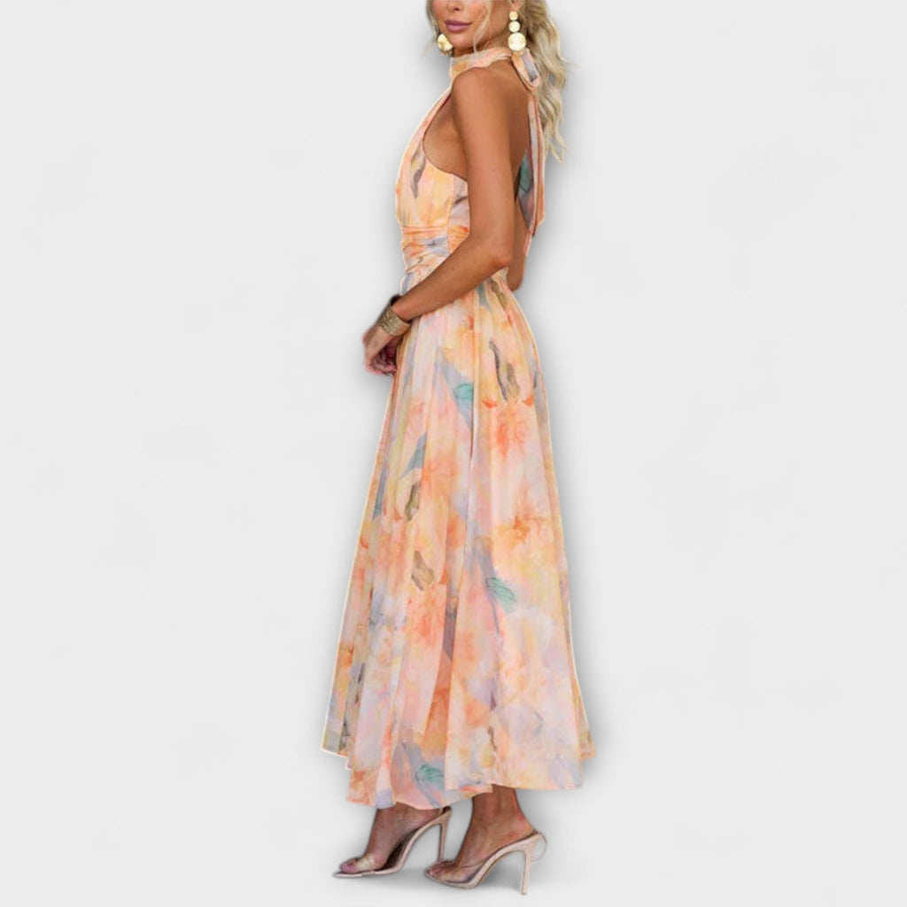 Ivy Luxe Maxi-jurk met aquarelprint