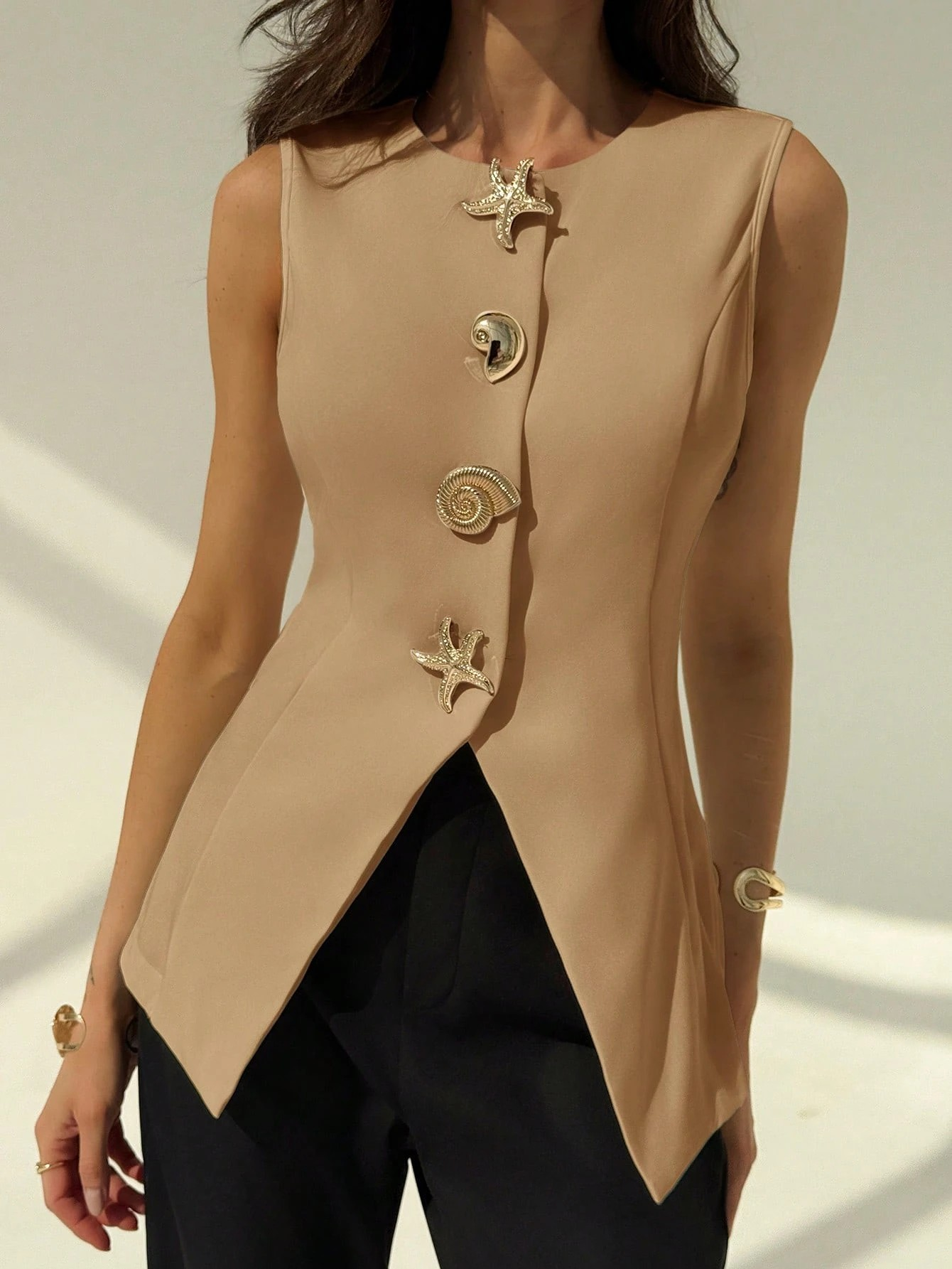 ESSENZA Vest Metalen Decor Blazer