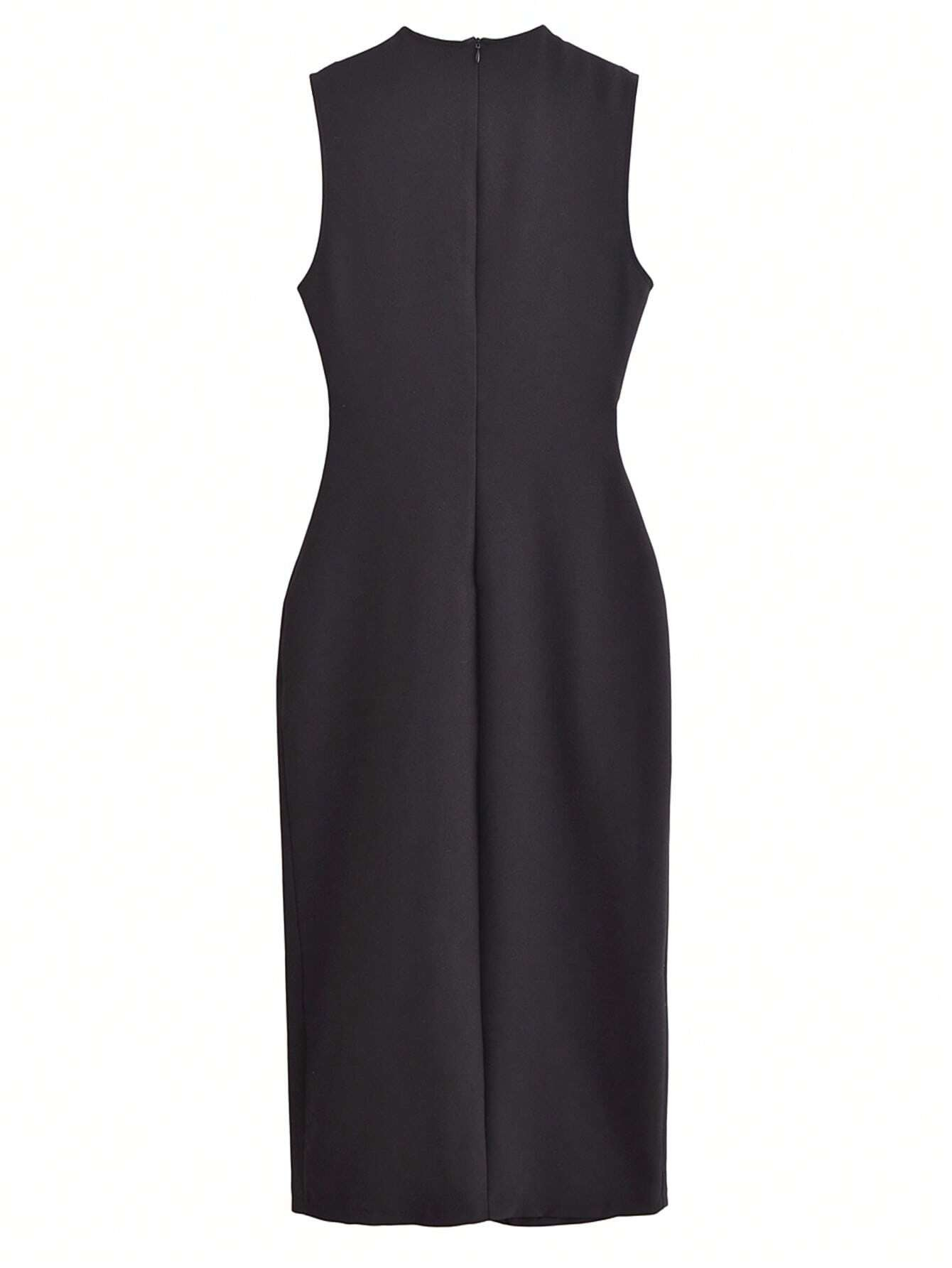 MIRELLA Midi Jurk met Riem en Knopen