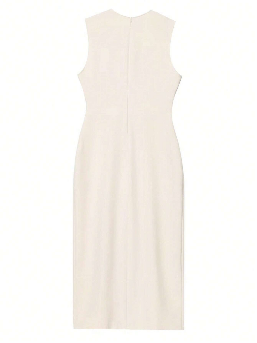 MIRELLA Midi Jurk met Riem en Knopen