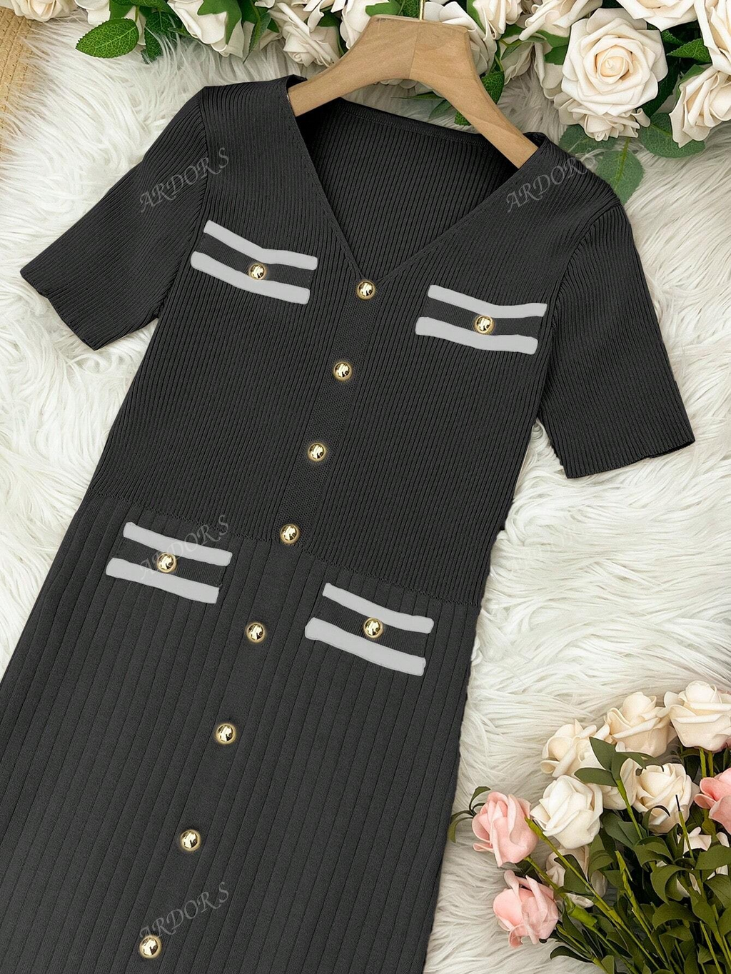 VELINE Elegante Gebreide Jurk