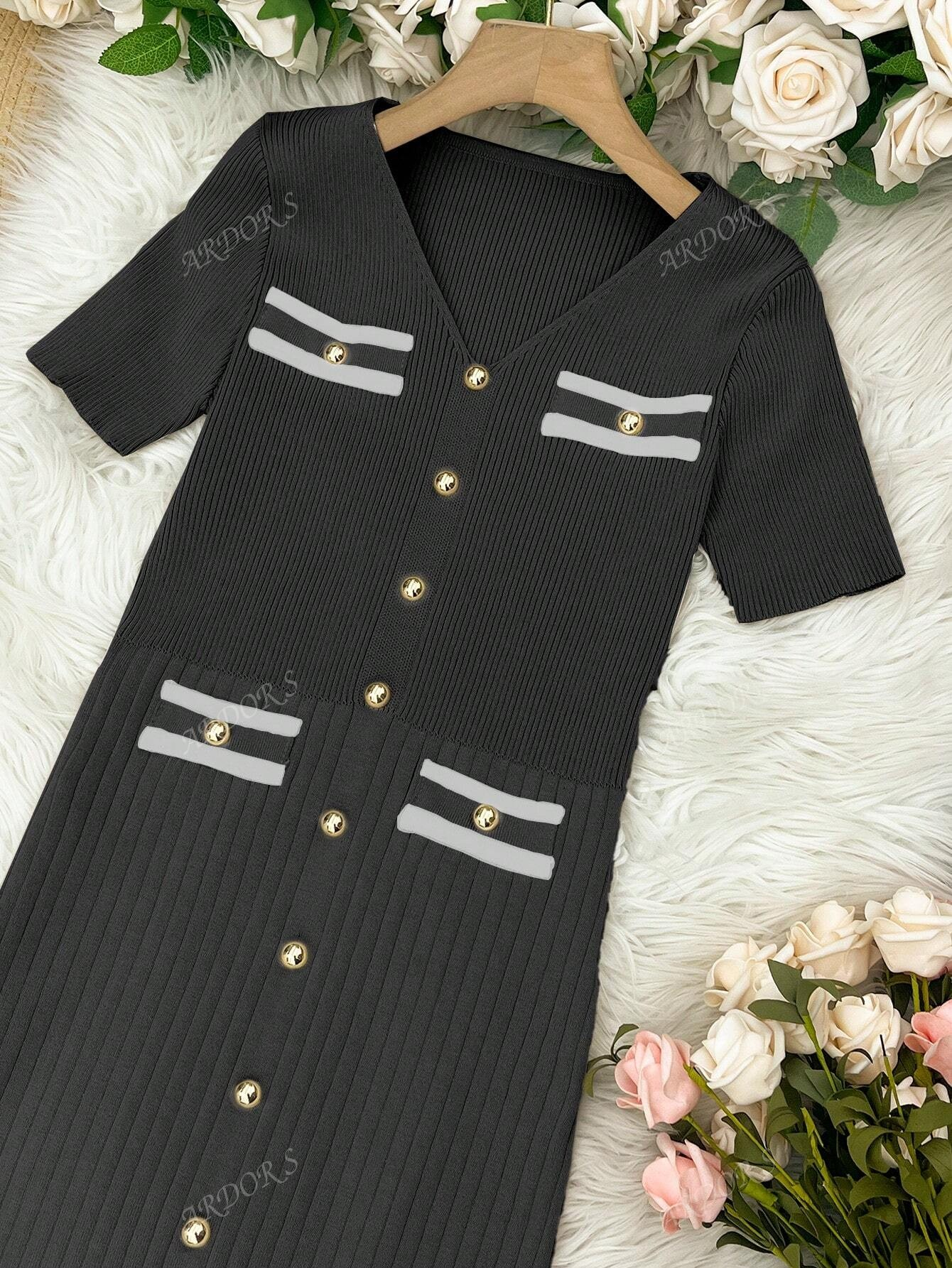 VELINE Elegante Gebreide Jurk