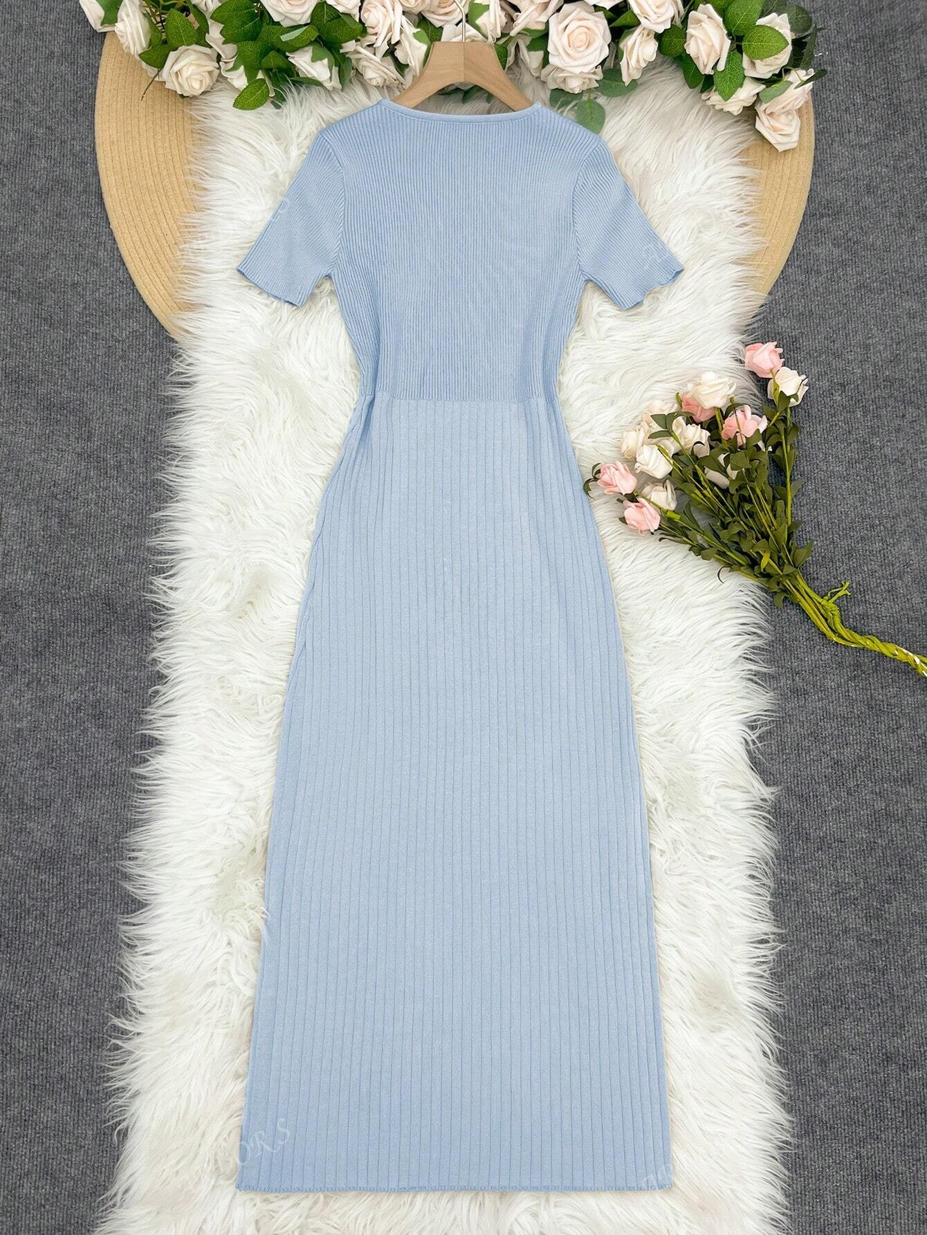 VELINE Elegante Gebreide Jurk