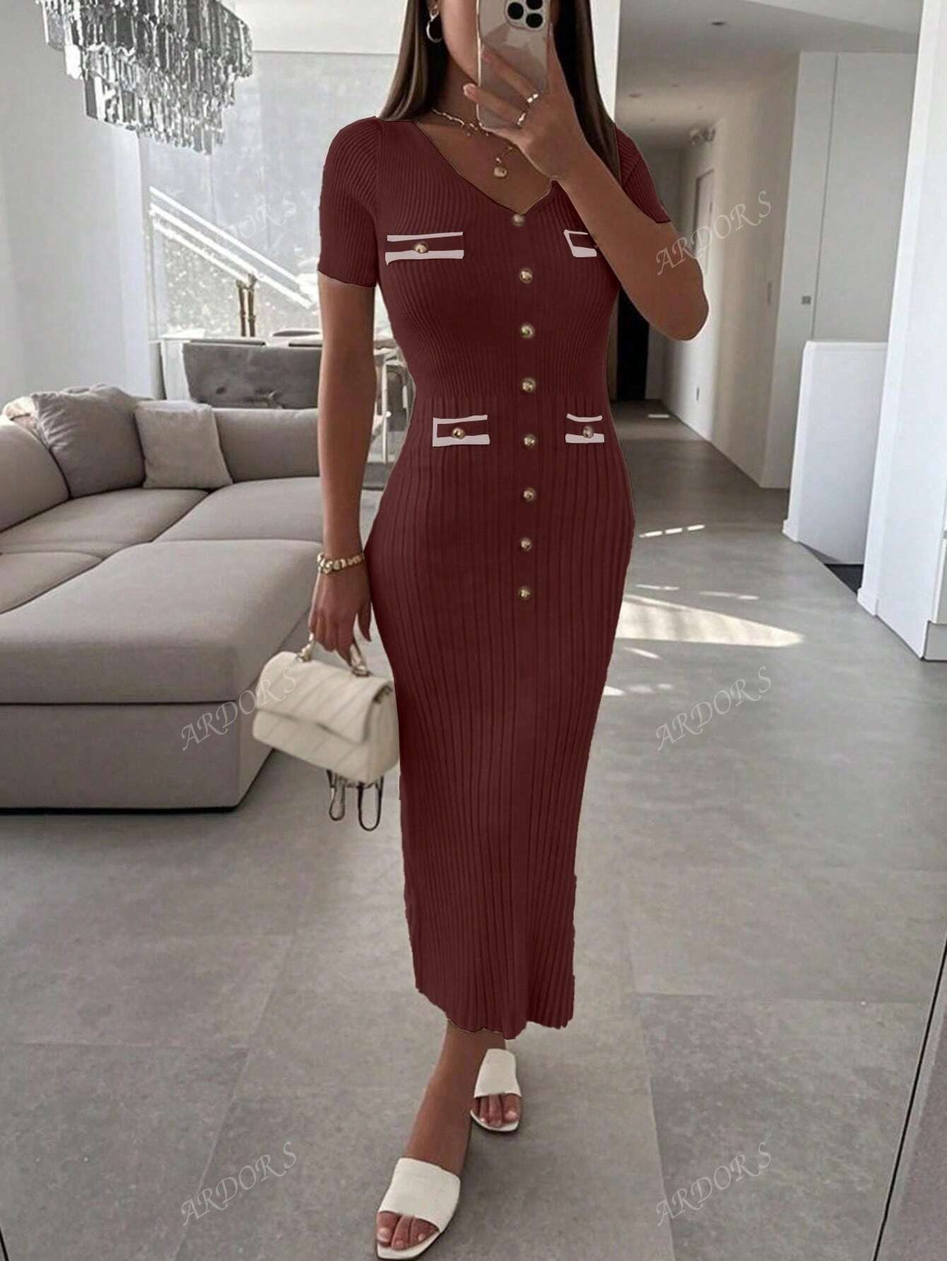 VELINE Elegante Gebreide Jurk