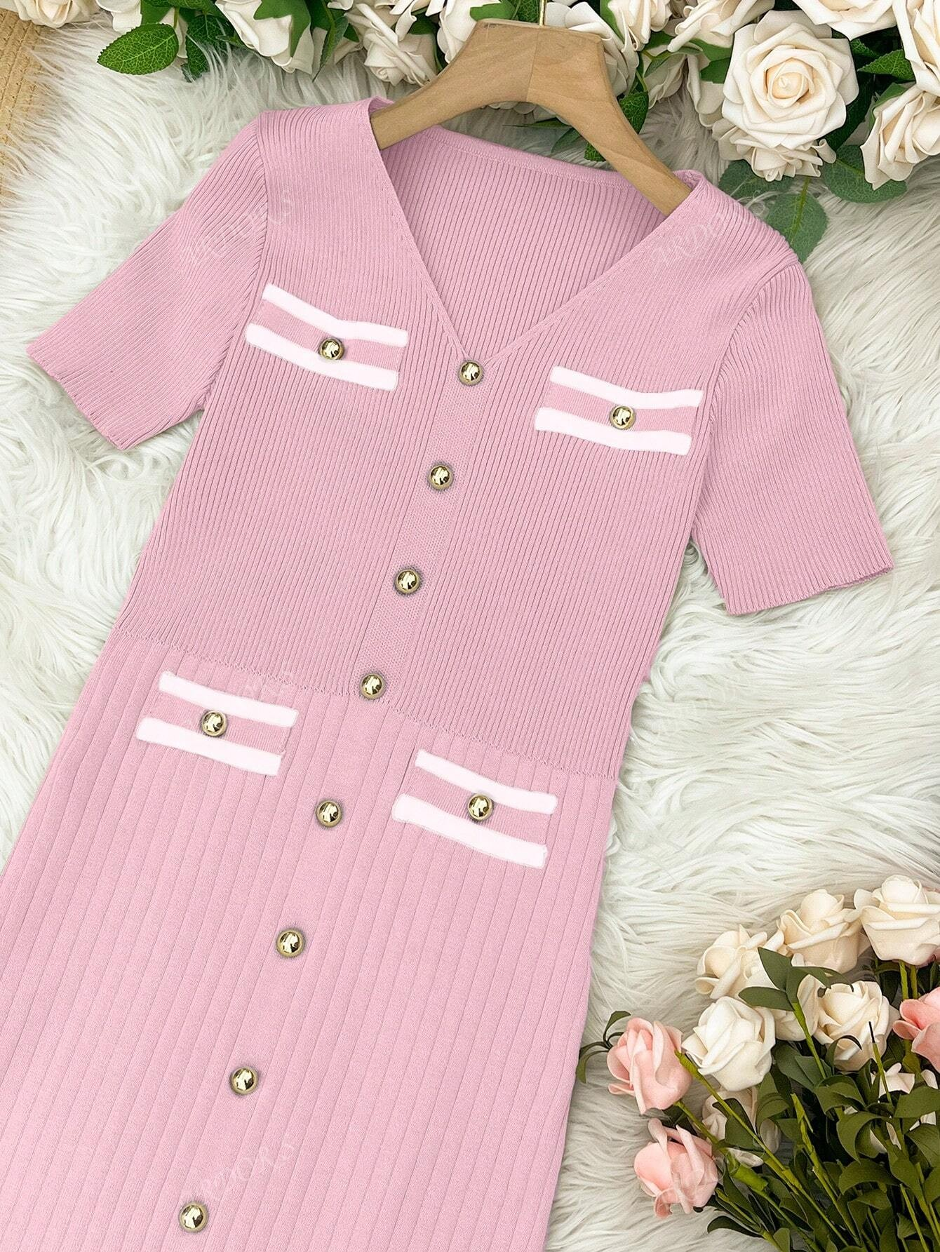 VELINE Elegante Gebreide Jurk